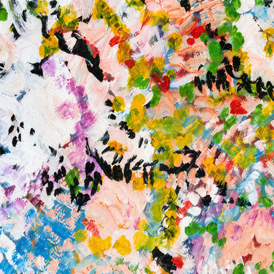 Chromatic Meadow Abstract Wall Art artwork view | Olyrel