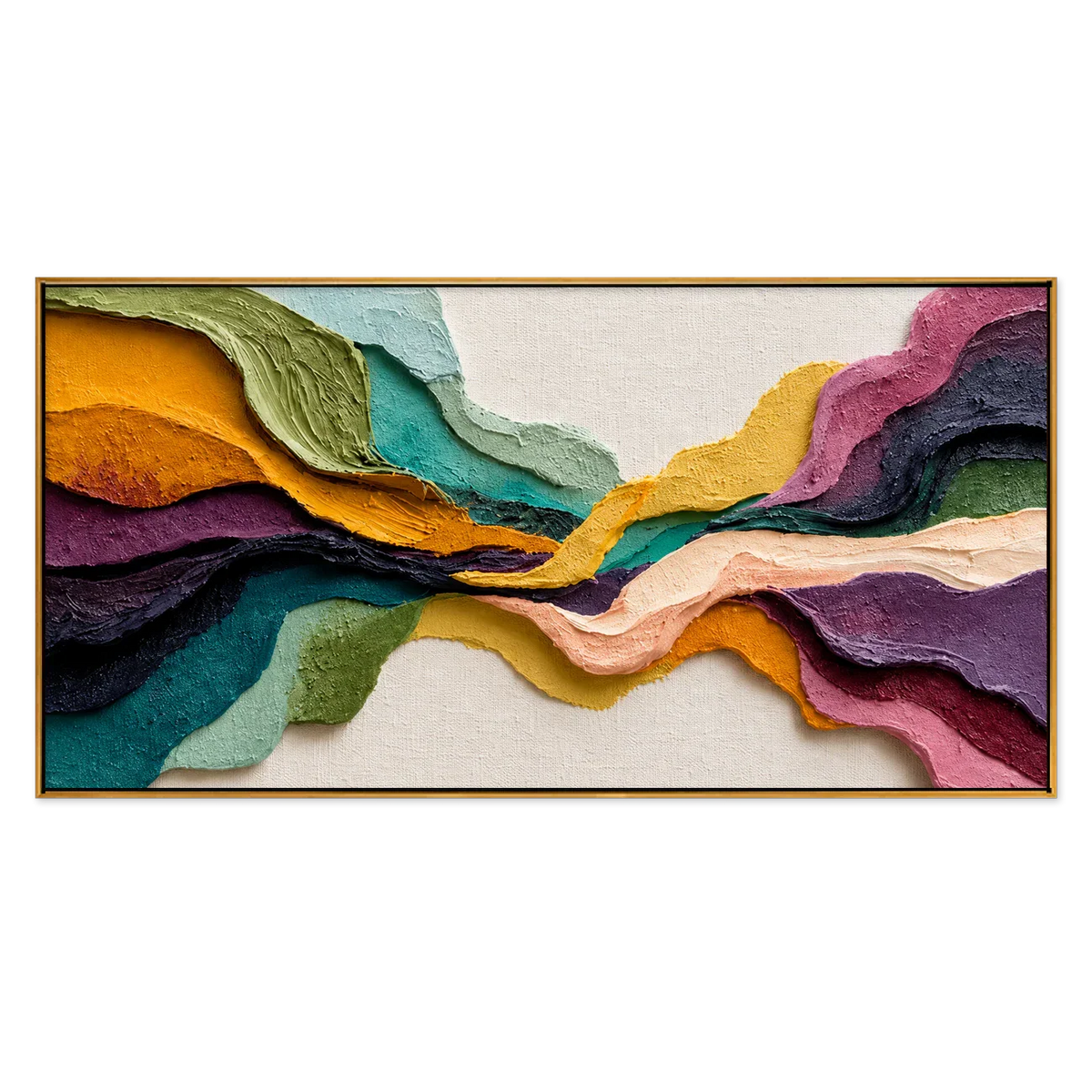 Chromatic Tides Textured Wall Art | Olyrel