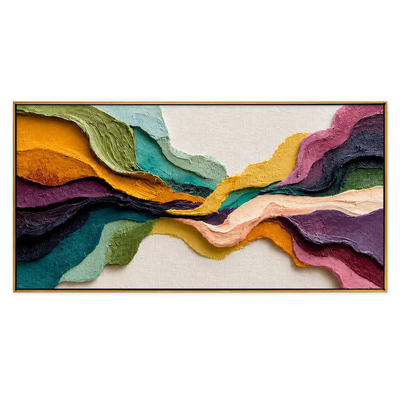 Chromatic Tides Textured Wall Art | Olyrel