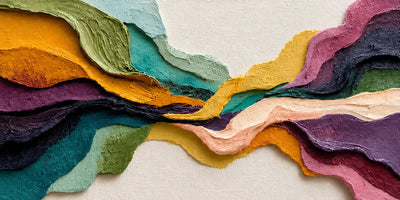 Chromatic Tides Textured Wall Art artwork view | Olyrel