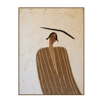 Striped Muse Textured Wall Art | Olyrel