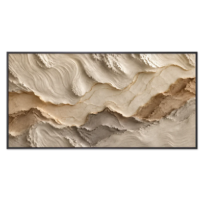 Ivory Strata Textured Wall Art | Olyrel