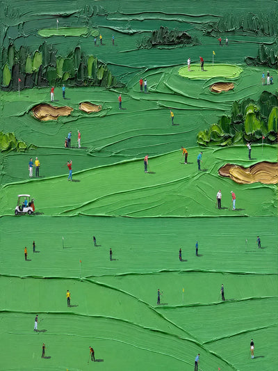 Emerald Fairways Golf Wall Art artwork view | Olyrel
