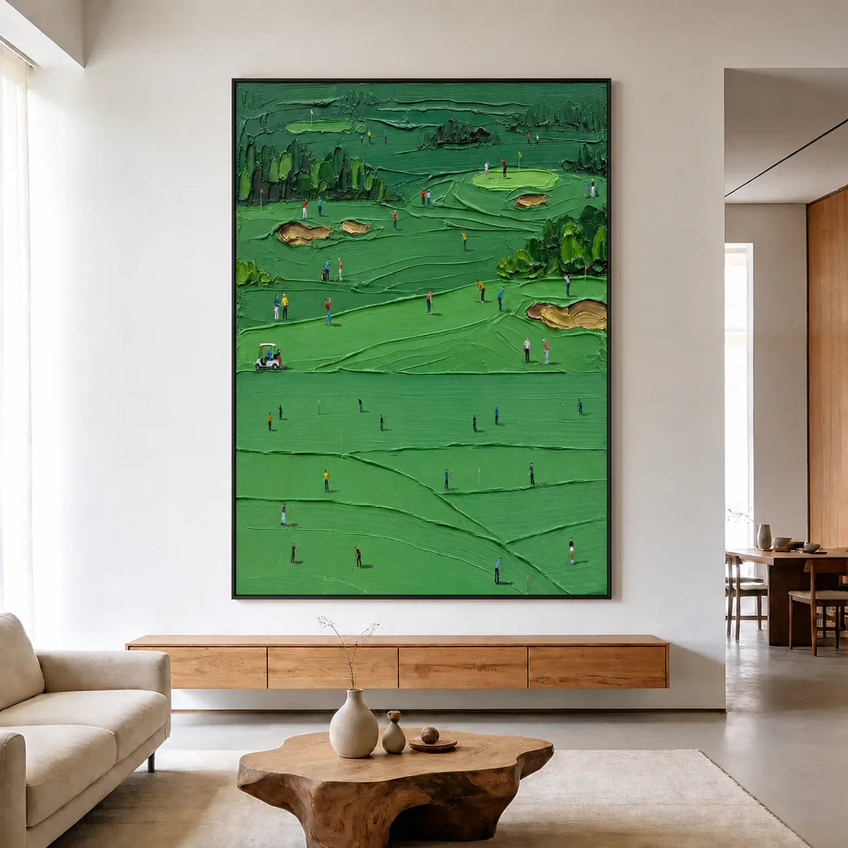 Emerald Fairways Golf Wall Art styled interior scene 4 | Olyrel