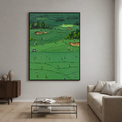 Emerald Fairways Golf Wall Art styled interior scene 5 | Olyrel