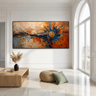 Celestial Compass Textured Wall Art styled interior scene 1 | Olyrel