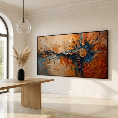 Celestial Compass Textured Wall Art styled interior scene 4 | Olyrel