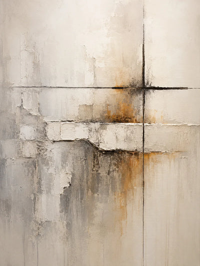Original artwork view of Quiet Cross Abstract Wall Art | Olyrel