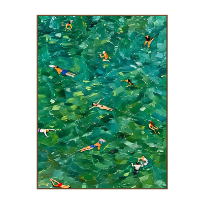 Emerald Bathers Figure Wall Art | Olyrel
