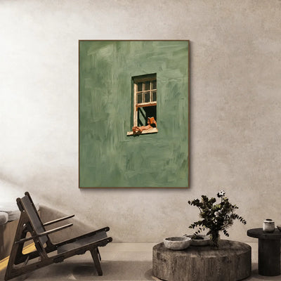 Sage Window Reader Wall Art styled interior scene 2 | Olyrel