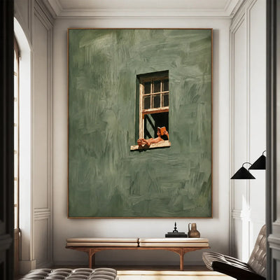 Sage Window Reader Wall Art styled interior scene 3 | Olyrel