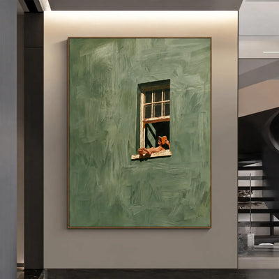 Sage Window Reader Wall Art styled interior scene 4 | Olyrel