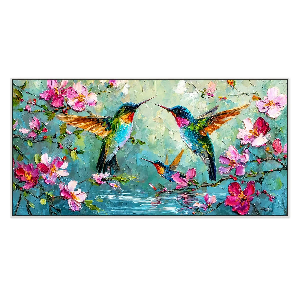 Blossom Flight Hummingbird Wall Art | Olyrel