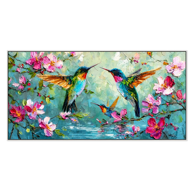 Blossom Flight Hummingbird Wall Art | Olyrel