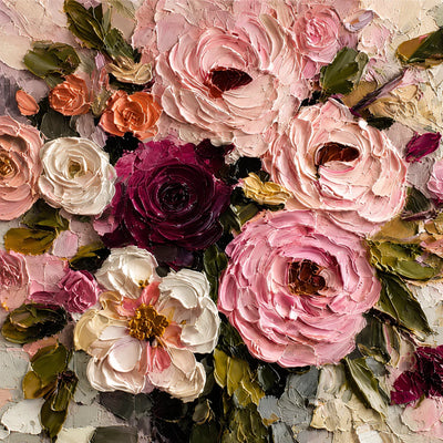Velvet Rose Garden Textured Wall Art artwork view | Olyrel