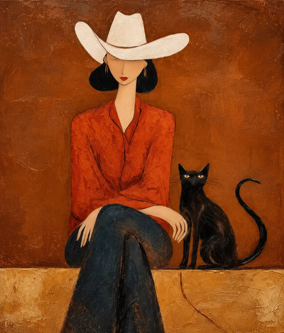 Original artwork view of Desert Muse Figure Wall Art | Olyrel