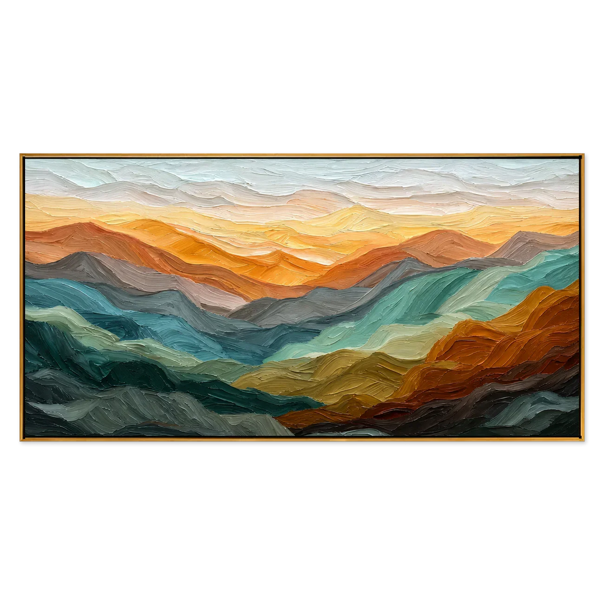 Golden Ridges Panoramic Wall Art | Olyrel