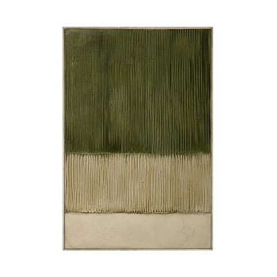 Olive Lines Textured Wall Art | Olyrel