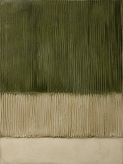 Original artwork view of Olive Lines Textured Wall Art | Olyrel