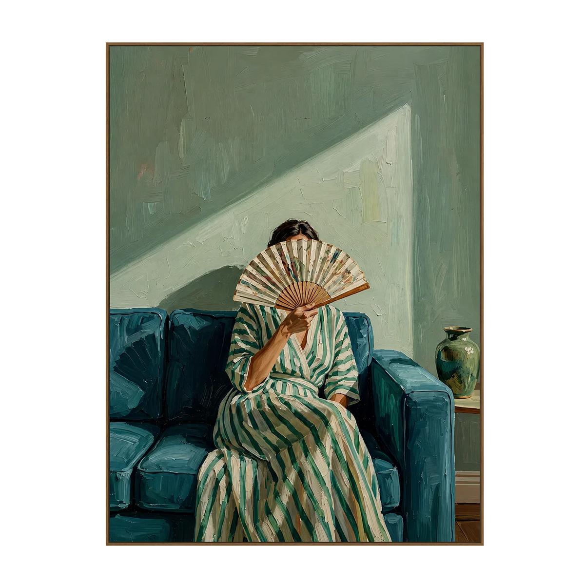 Veiled Fan Figure Wall Art | Olyrel