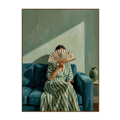 Veiled Fan Figure Wall Art | Olyrel