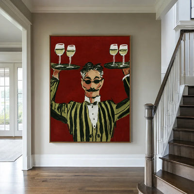 The Grand Toast Waiter Wall Art styled interior scene 2 | Olyrel