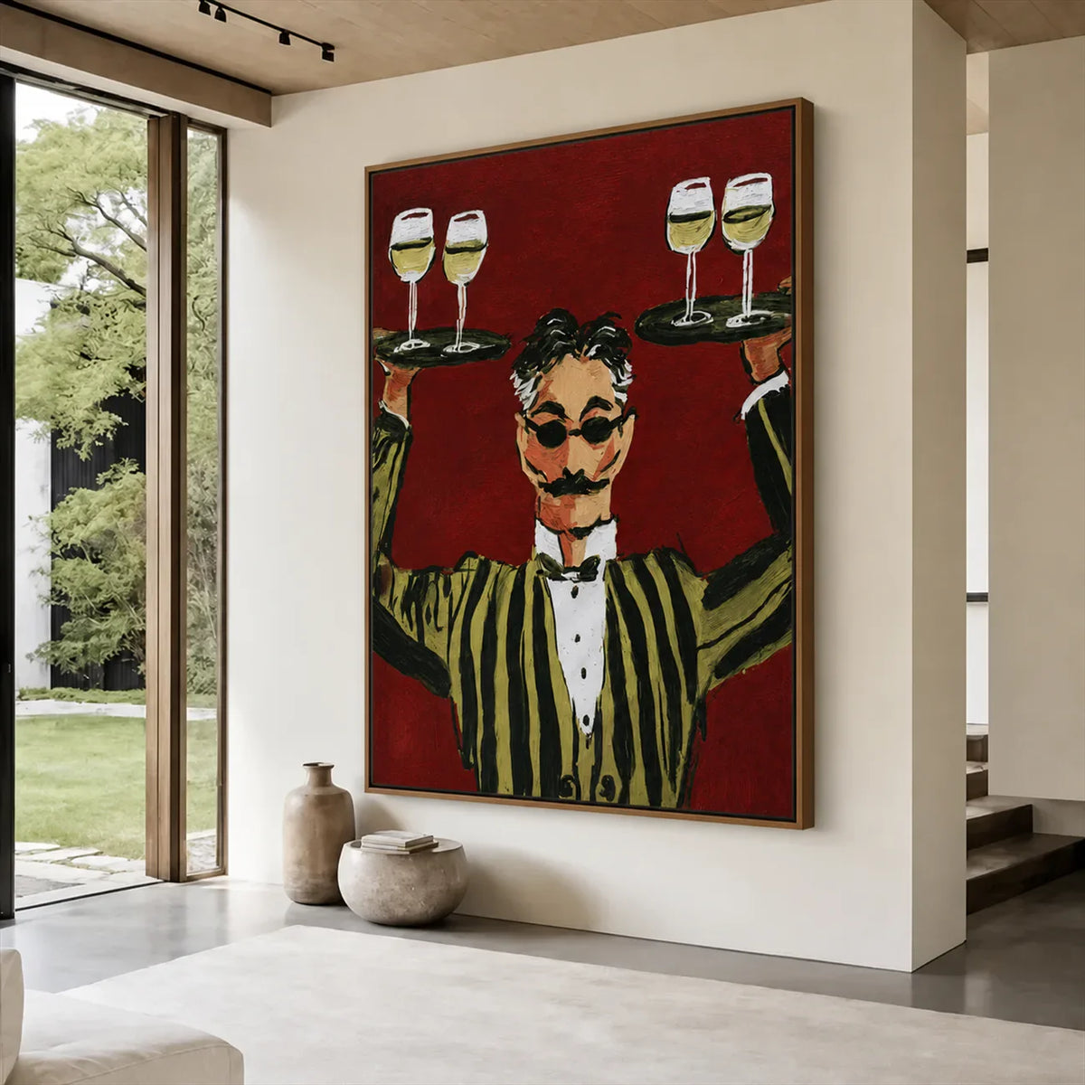 The Grand Toast Waiter Wall Art styled interior scene 5 | Olyrel