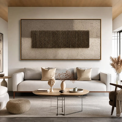 Umber Reed Relief Wall Art styled interior scene 2 | Olyrel