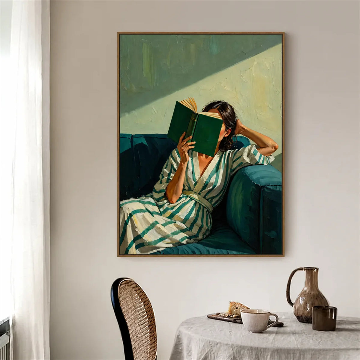 Quiet Chapter Figure Wall Art styled interior scene 3 | Olyrel