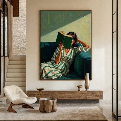 Quiet Chapter Figure Wall Art styled interior scene 4 | Olyrel