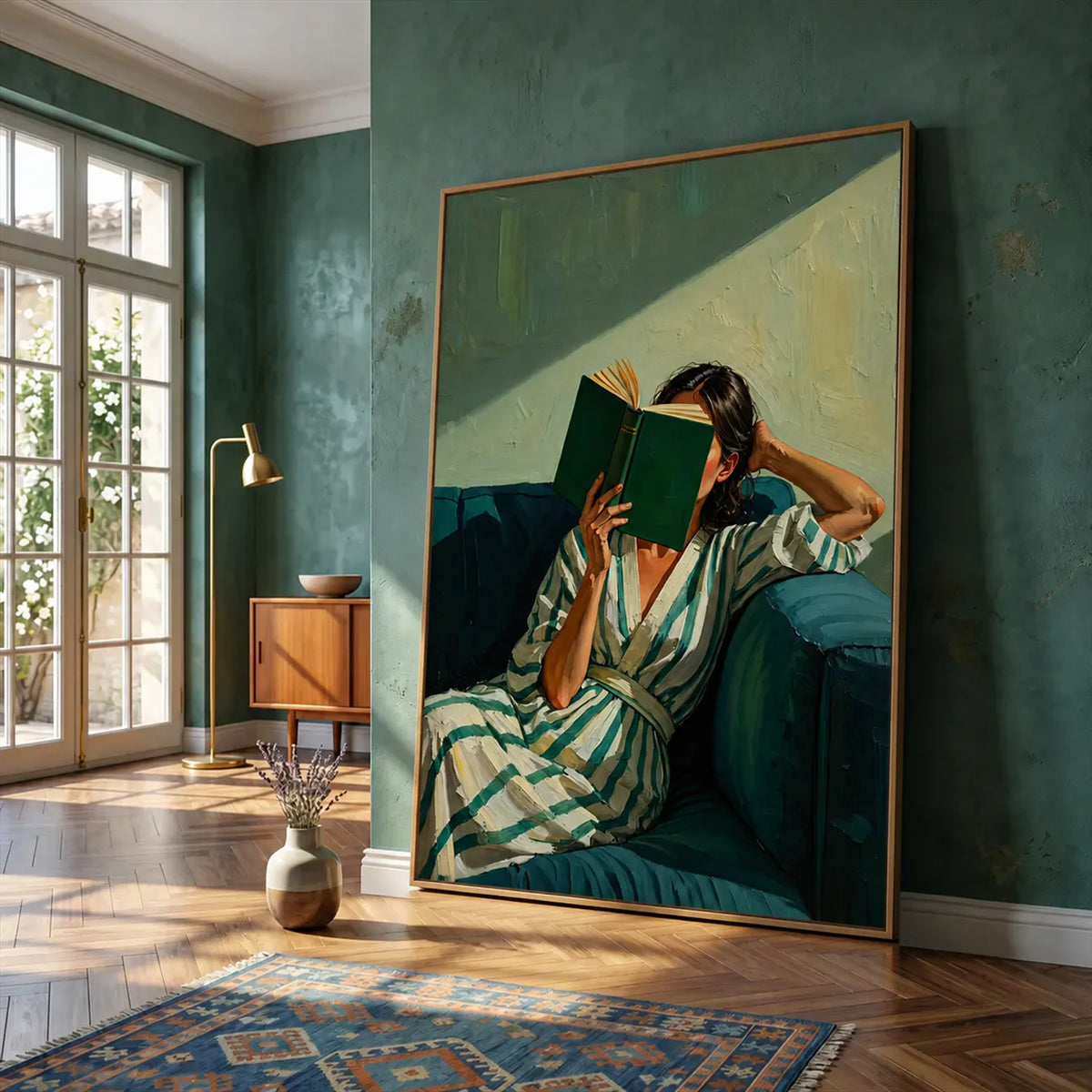 Quiet Chapter Figure Wall Art styled interior scene 7 | Olyrel