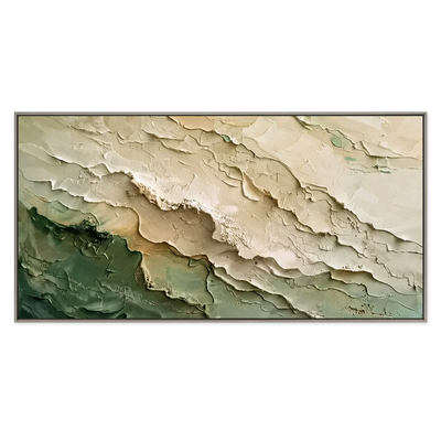 Ivory Sage Tides Relief Wall Art | Olyrel
