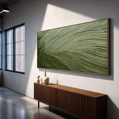 Sage Current Textured Wall Art styled interior scene 5 | Olyrel