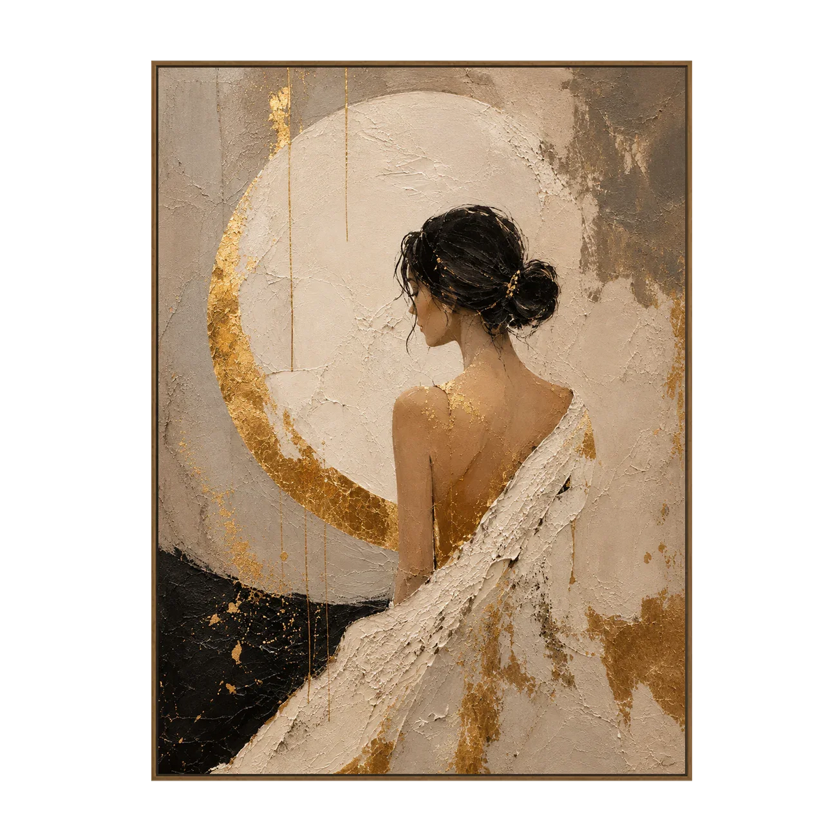 Moonlit Grace Textured Wall Art | Olyrel