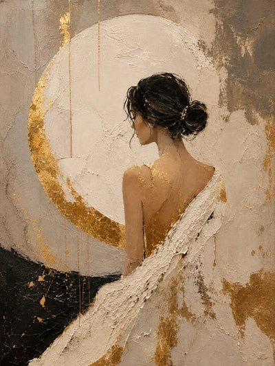 Moonlit Grace Textured Wall Art artwork view | Olyrel