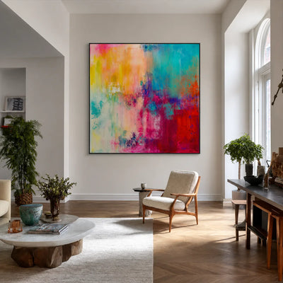 Prismatic Haze Abstract Wall Art styled interior scene 5 | Olyrel