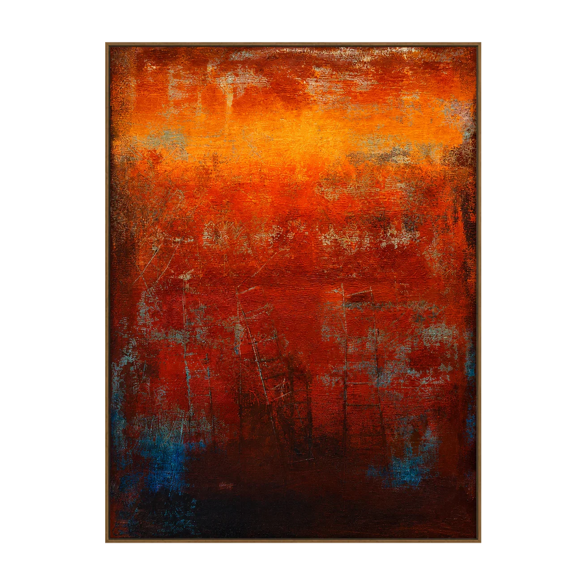 Ember Horizon Textured Wall Art | Olyrel