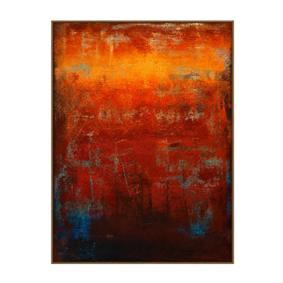 Ember Horizon Textured Wall Art | Olyrel