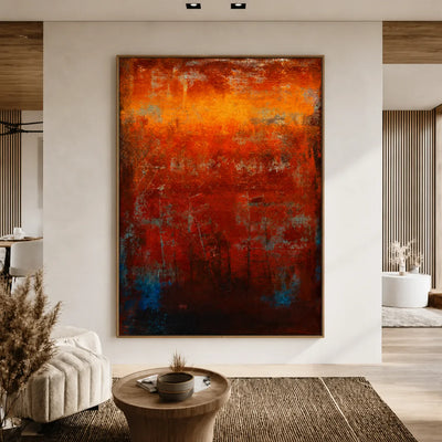Ember Horizon Textured Wall Art styled interior scene 1 | Olyrel