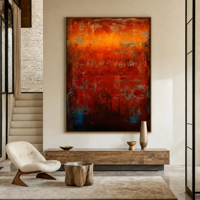 Ember Horizon Textured Wall Art styled interior scene 4 | Olyrel