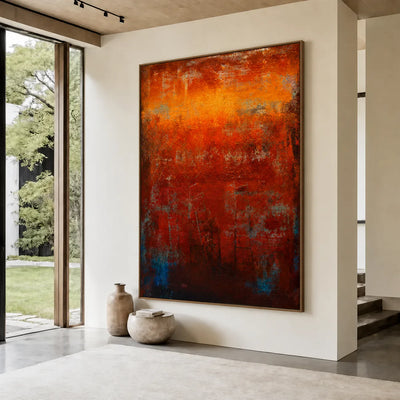 Ember Horizon Textured Wall Art styled interior scene 5 | Olyrel
