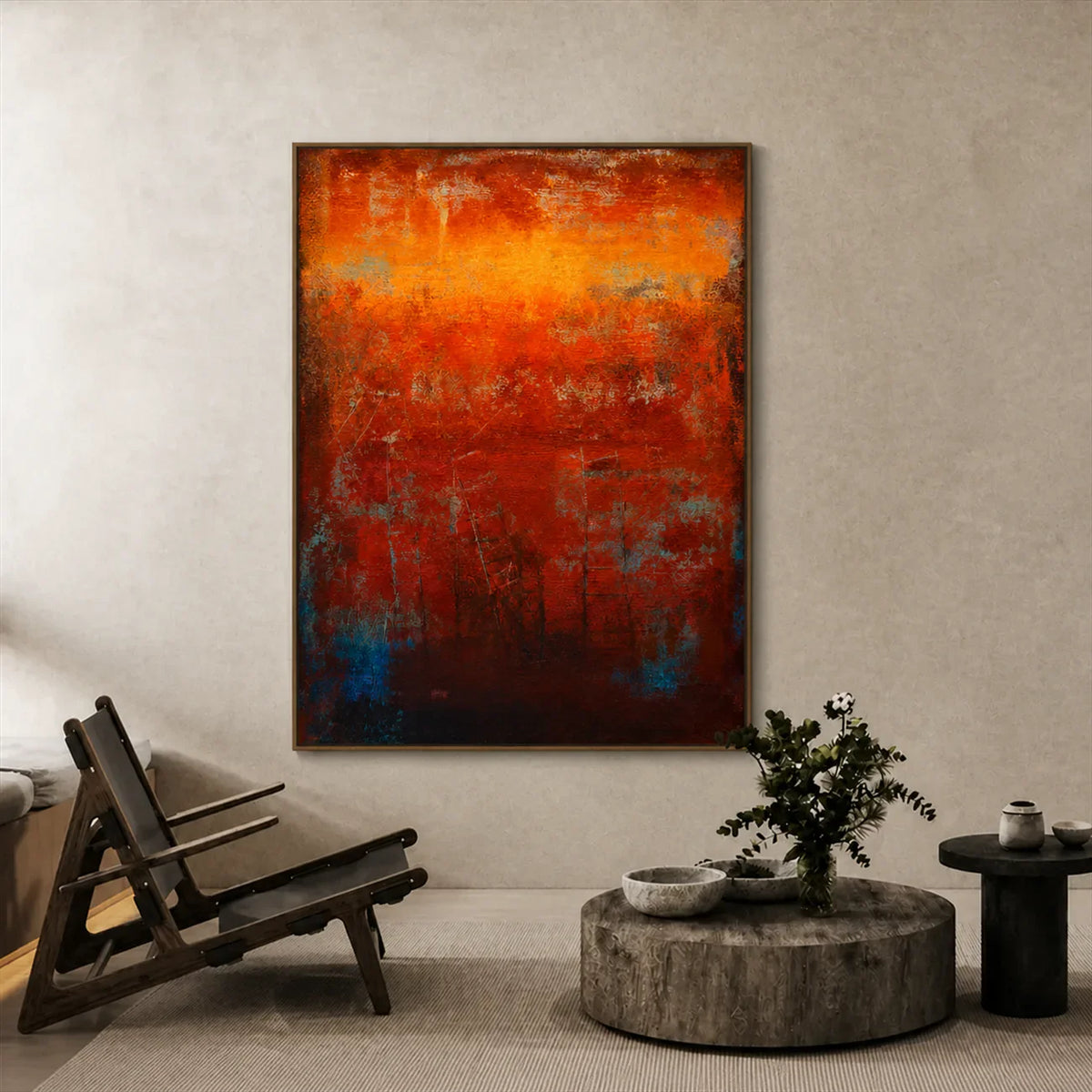 Ember Horizon Textured Wall Art styled interior scene 6 | Olyrel