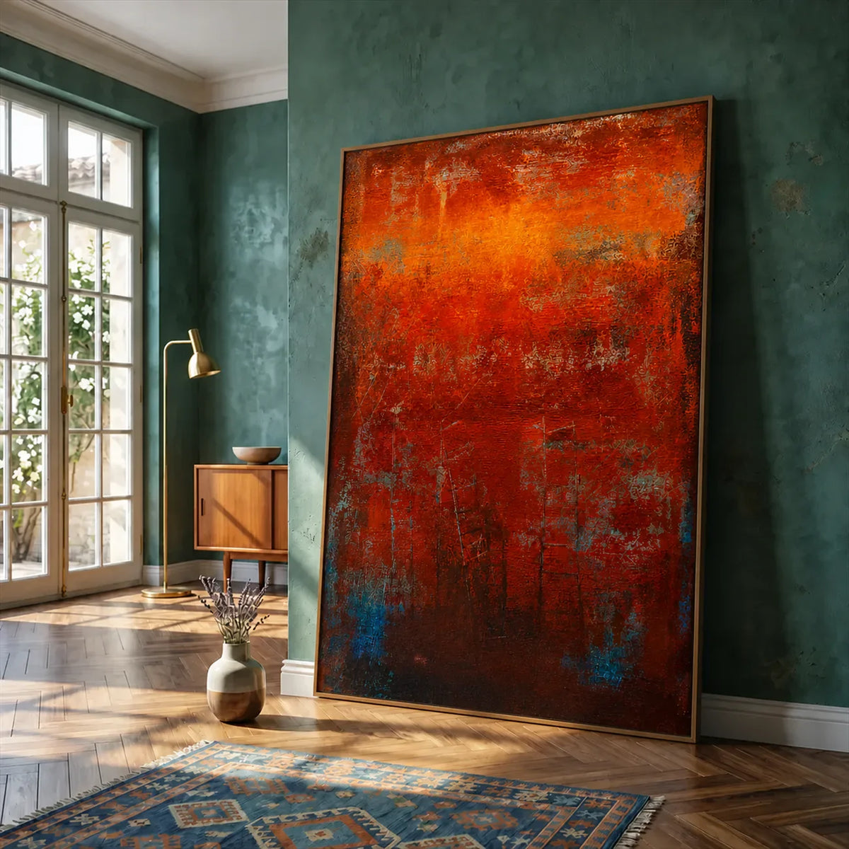 Ember Horizon Textured Wall Art styled interior scene 7 | Olyrel