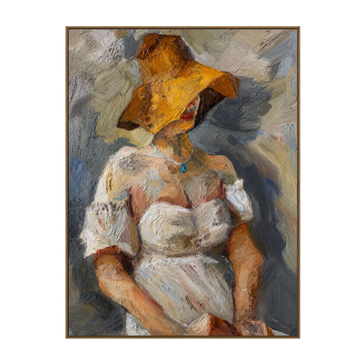 Golden Hat Figure Wall Art | Olyrel