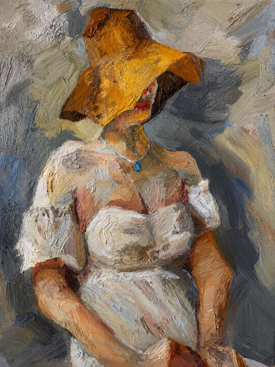 Golden Hat Figure Wall Art artwork view | Olyrel