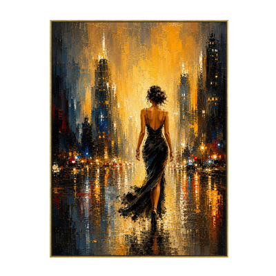Gilded Boulevard Figurative Wall Art | Olyrel