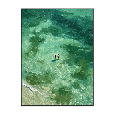 Emerald Tide Swimmers Wall Art | Olyrel