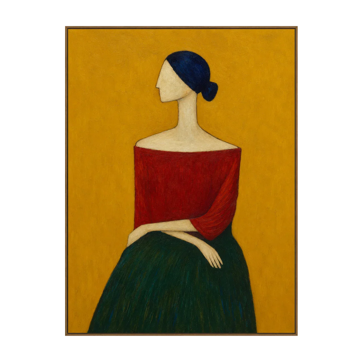 Scarlet Poise Figurative Wall Art | Olyrel