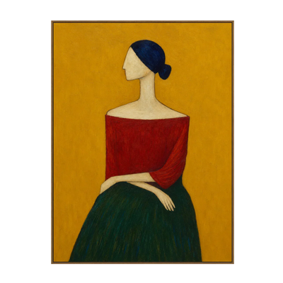Scarlet Poise Figurative Wall Art | Olyrel