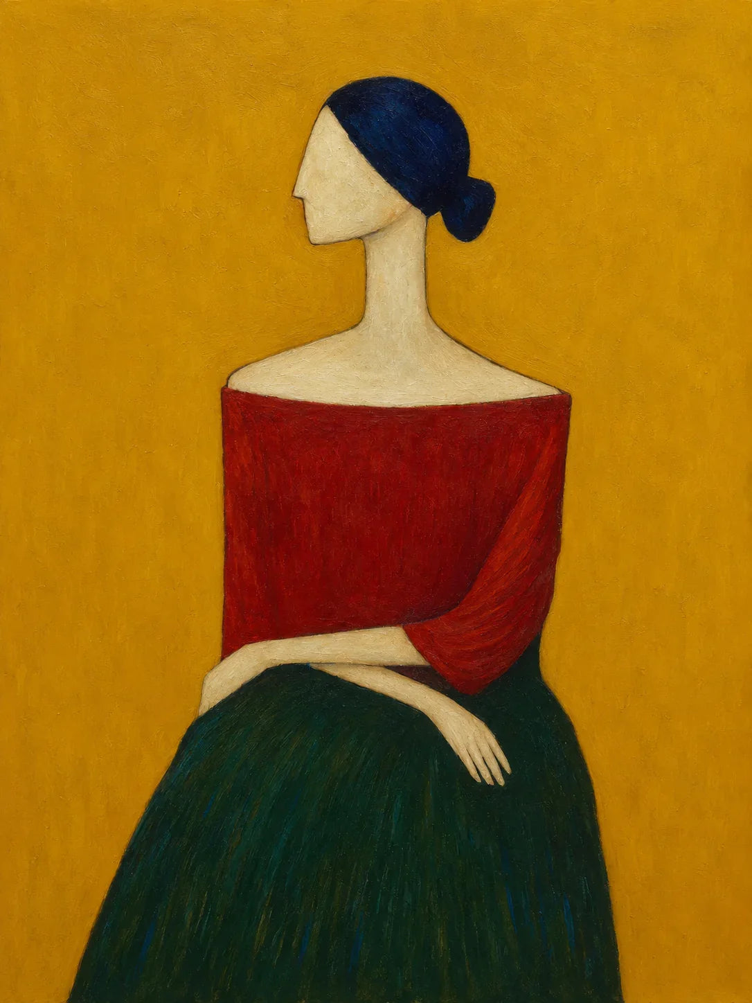 Scarlet Poise Figurative Wall Art artwork view | Olyrel